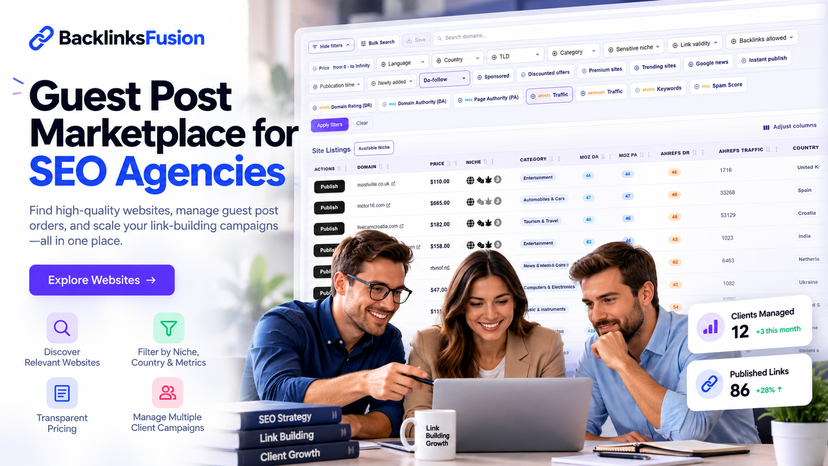 Guest Post Marketplace for SEO Agencies: Manage Link Building at Scale